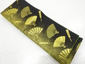 扇散らし模様織り出し　リバーシブル踊り用半幅帯